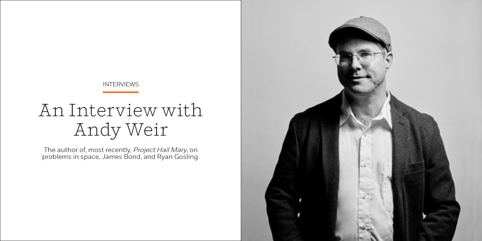 An Interview with Andy Weir