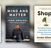 Shows header image with book covers for How Not to Be Wrong, Mind and Matter, and Shape