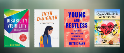 Discipline blog post header with four books: Disability Visibility YA, Tiger Daughter, Young and Restless, and Remember Us