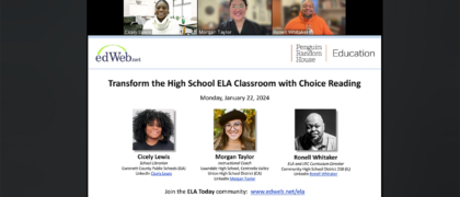PRH Education Hosts edWebinar on Transforming the High School ELA Classroom